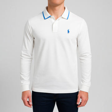 Ralph Lauren Full Sleeve White Polo