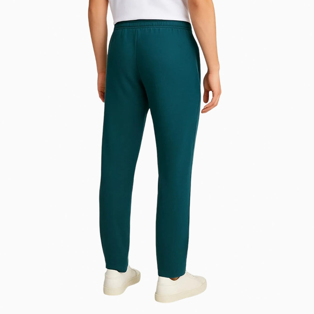 Zara Cotton 'Teal Green' Straight Fit Trouser
