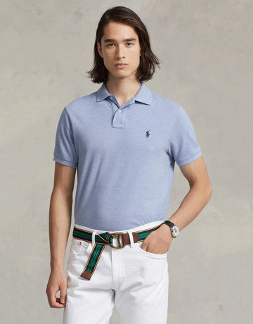 Iconic Mesh Sky Blue Polo Shirt
