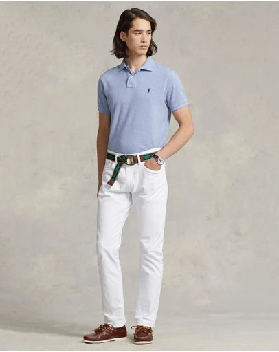 Iconic Mesh Sky Blue Polo Shirt