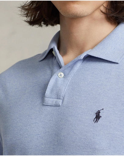 Iconic Mesh Sky Blue Polo Shirt