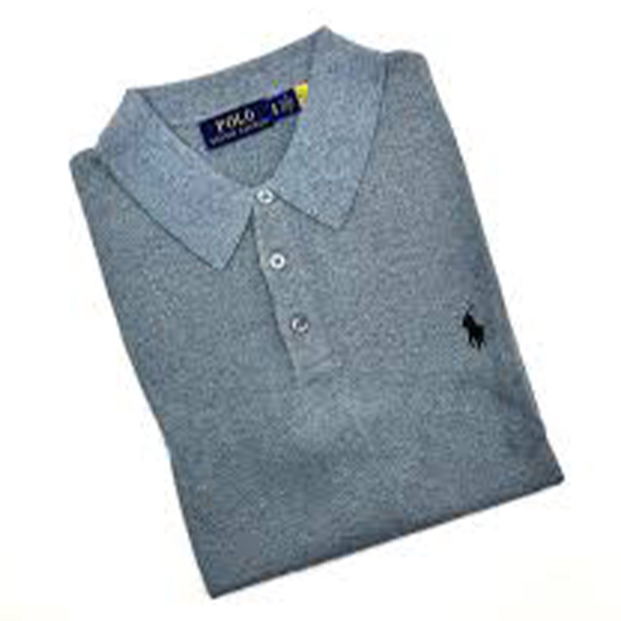 Polo Ralph Lauren Cotton Knit Polo – Melange Zinc Grey