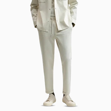 Zara Off White Jogger Waist Trousers