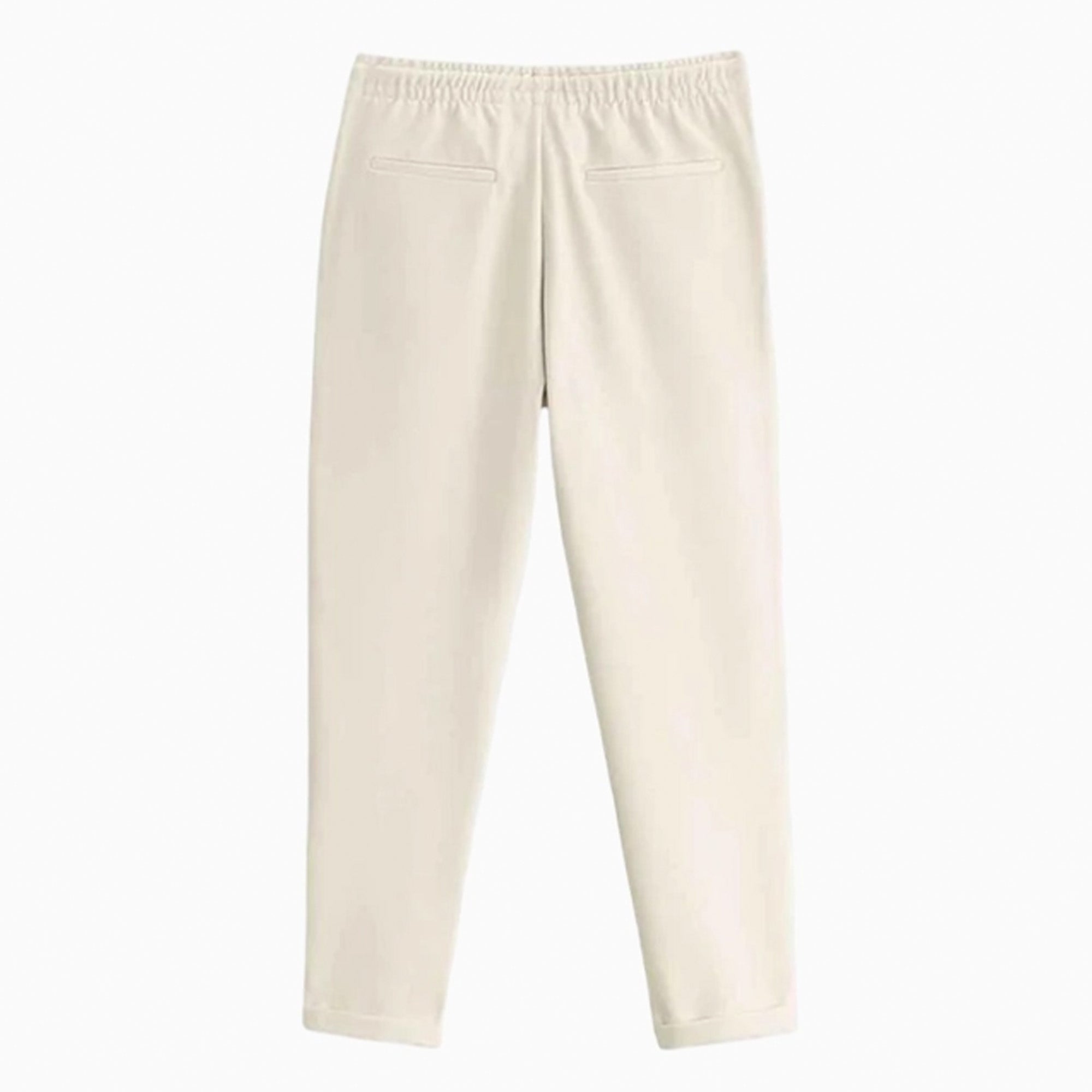 Zara Off White Jogger Waist Trousers