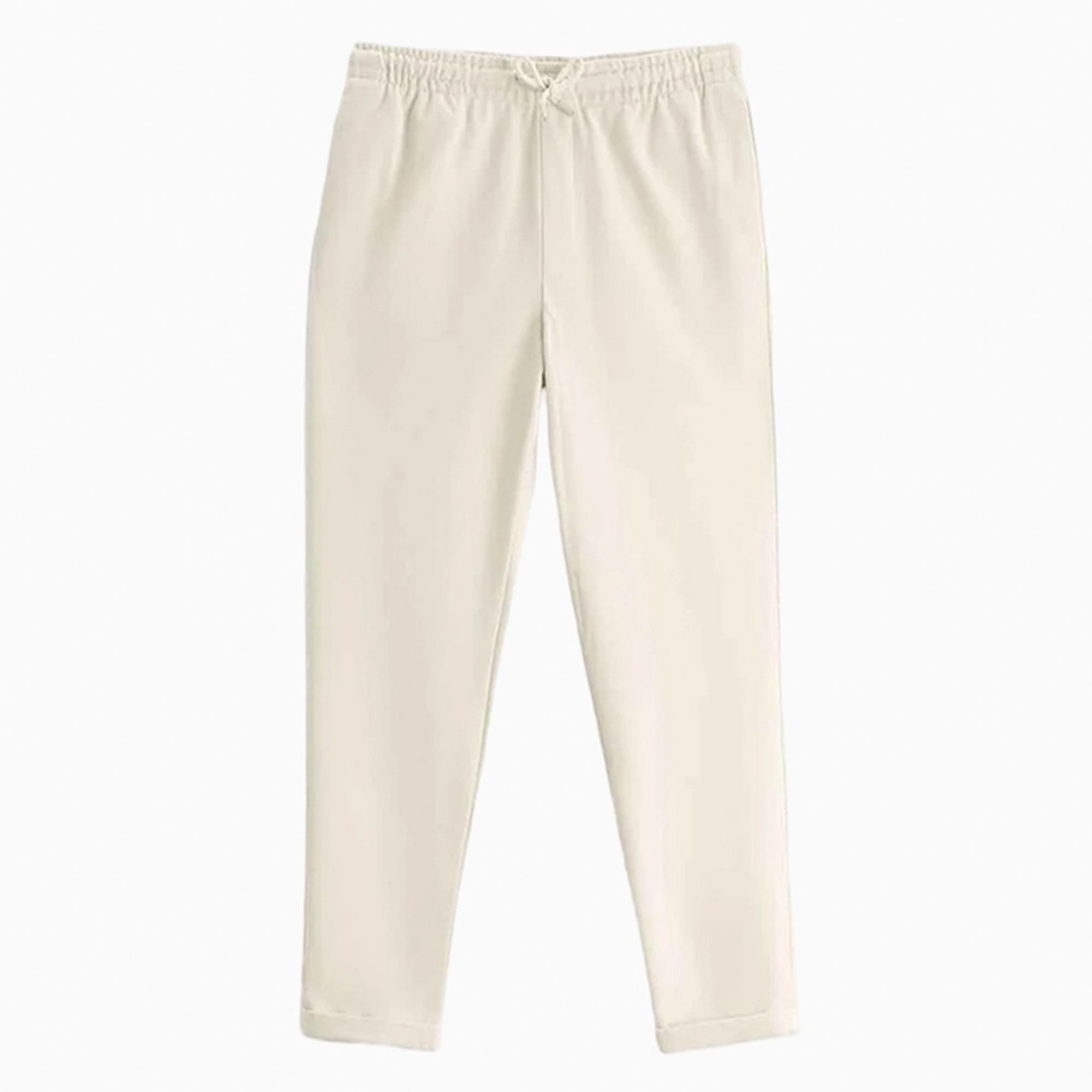 Zara Off White Jogger Waist Trousers