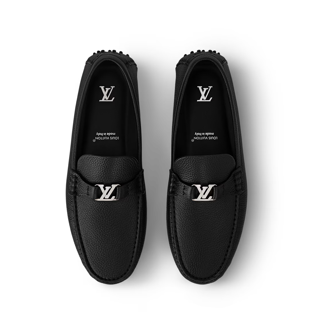 LOUIS VUITTON Silver stone Moccasin Plane Black 1:1