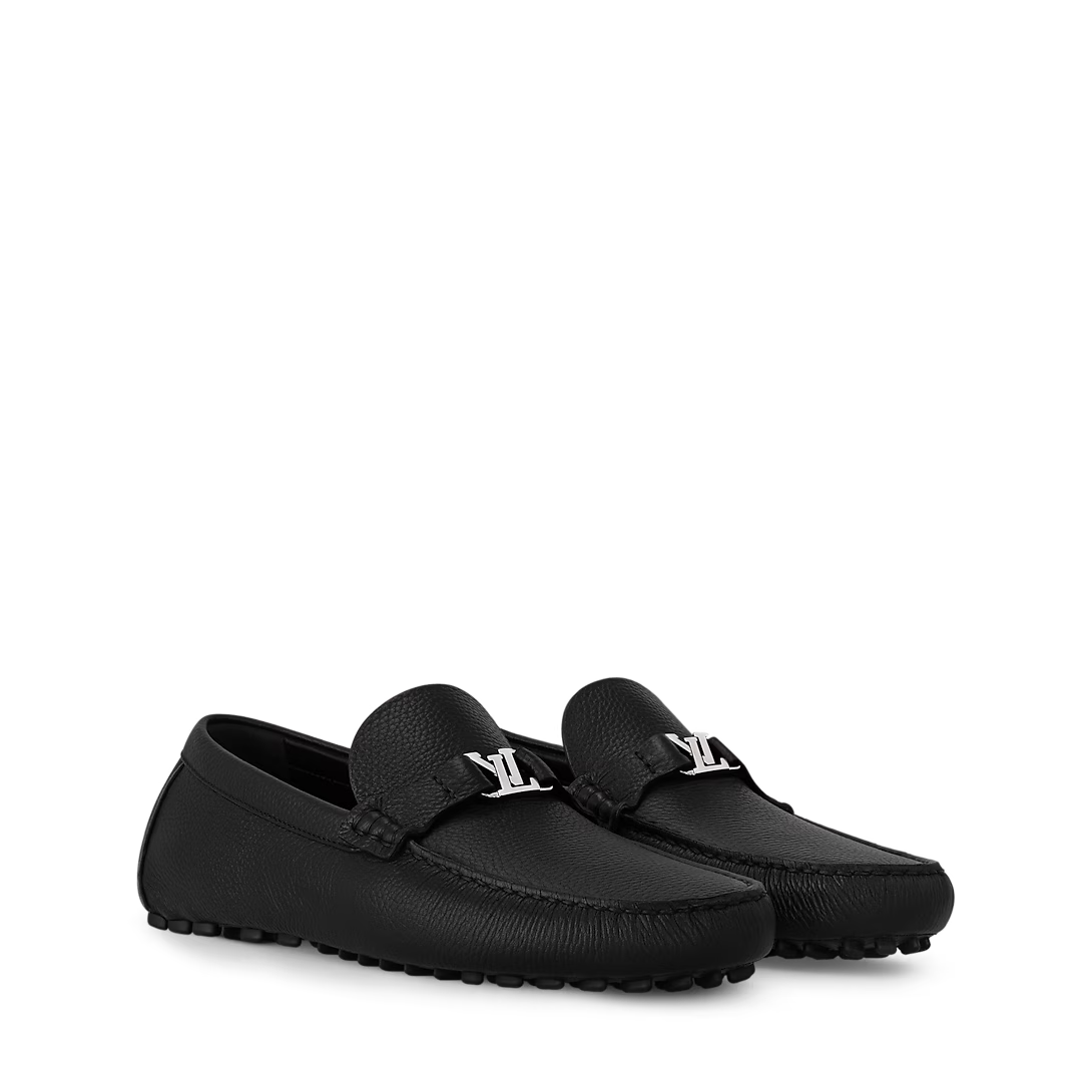 LOUIS VUITTON Silver stone Moccasin Plane Black 1:1