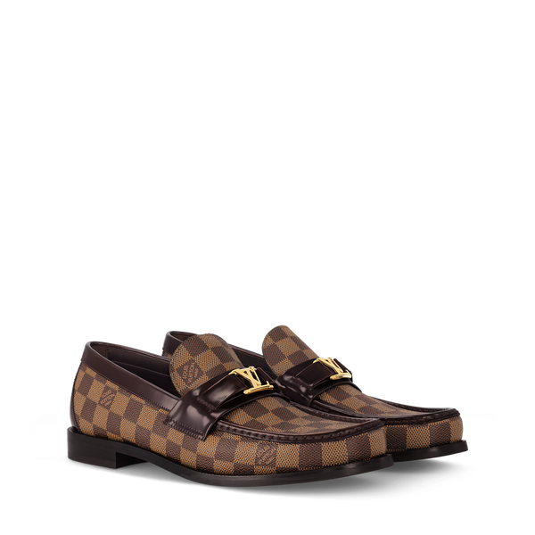 LV Checkered Major Loafer - Brown