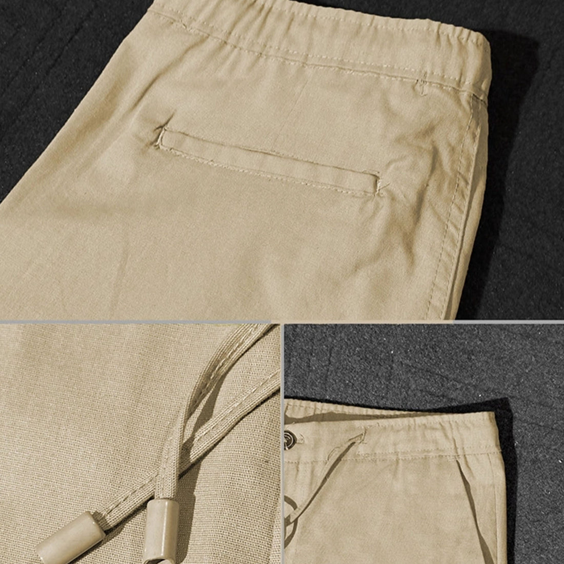 Zara Beige Cotton Linen Trousers