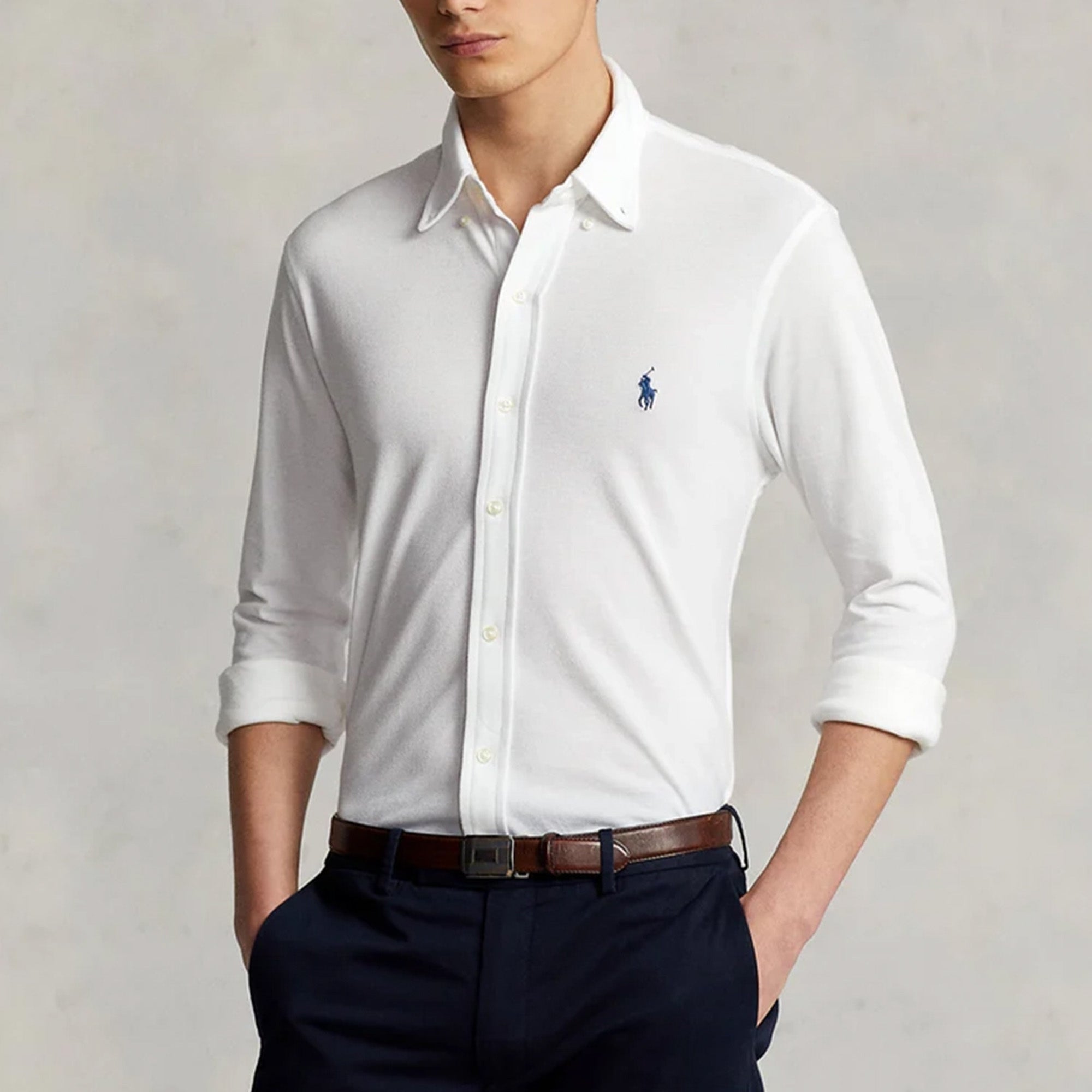 Ralph Lauren Featherweight Mesh Shirt White