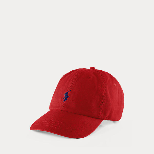Cotton Chino Baseball Red Cap