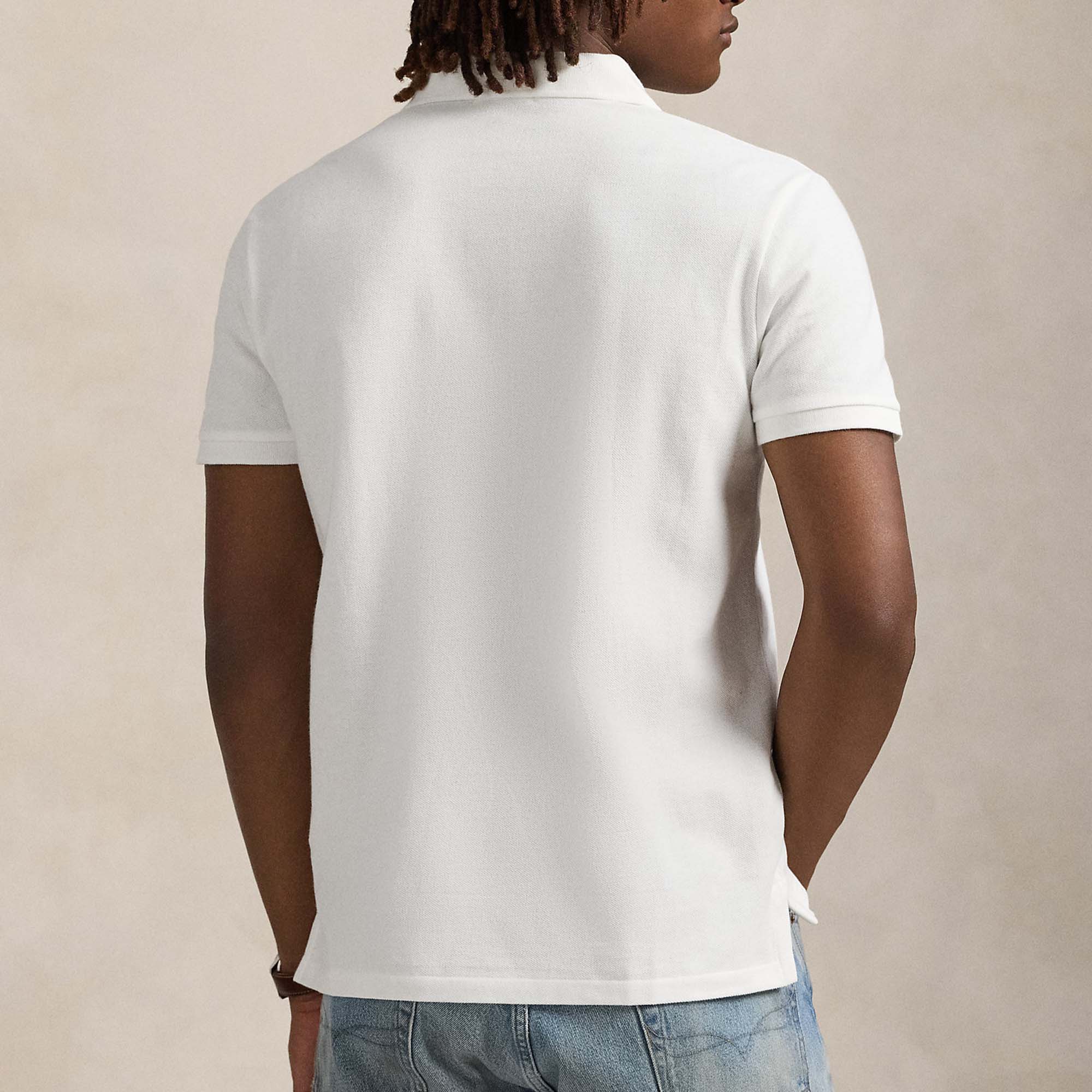 The Iconic Mesh Polo White Shirt