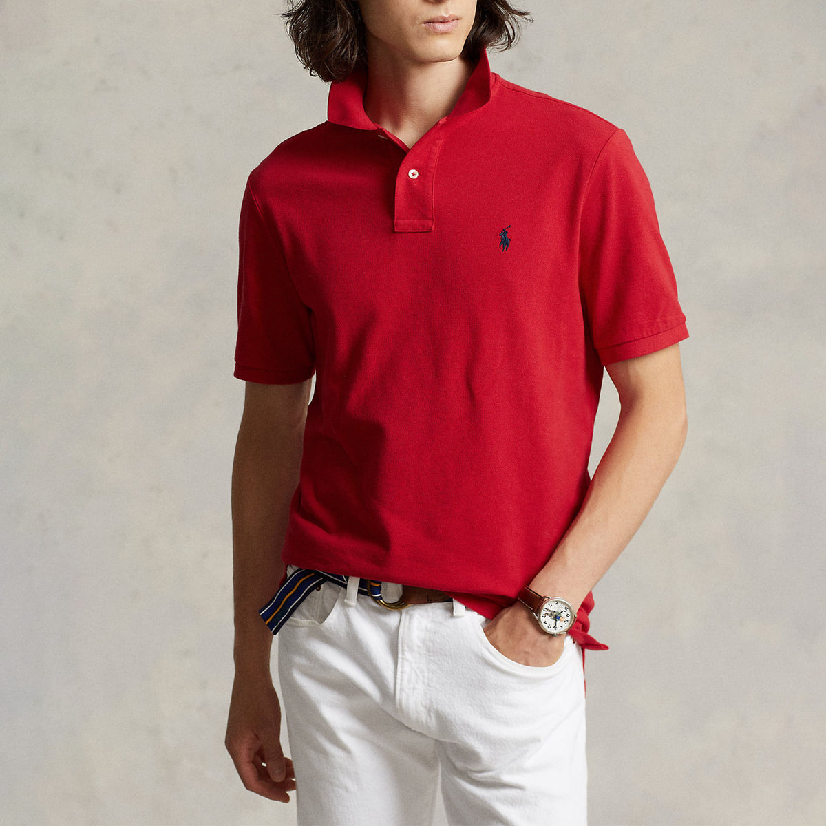 The Iconic Mesh Mehroon Polo Shirt