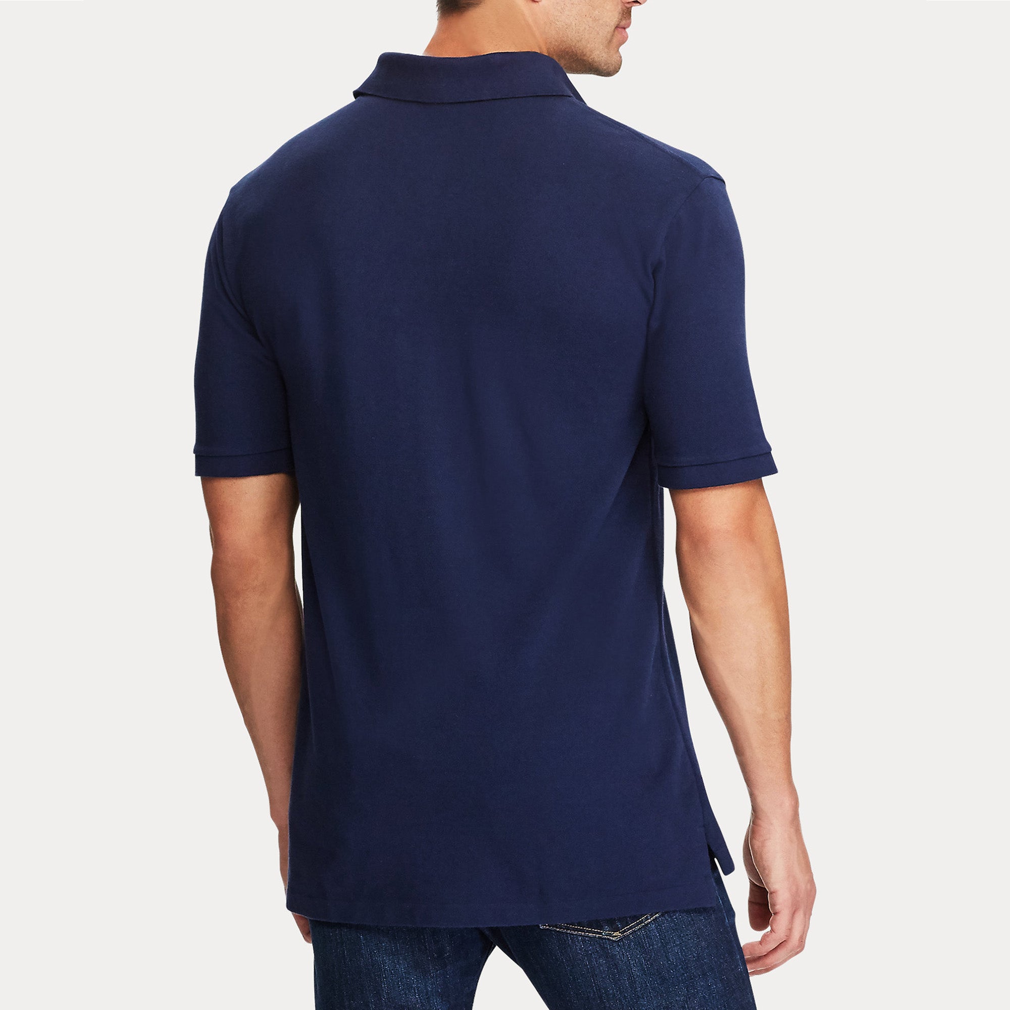 Ralph Lauren The Iconic Mesh Polo Shirt Navy With White logo