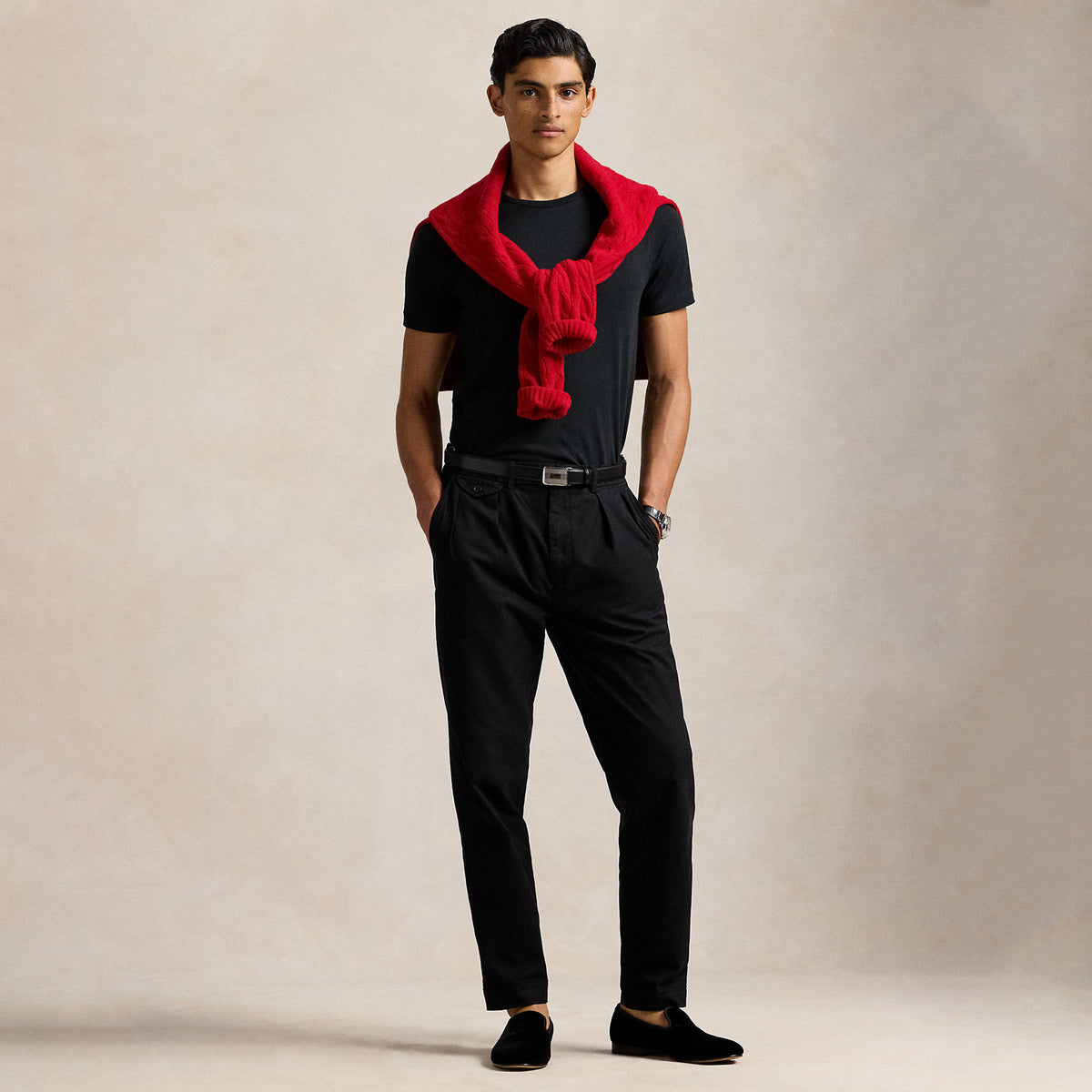 Ralph Lauren Custom Slim Fit Jersey Crewneck T-Shirt Black