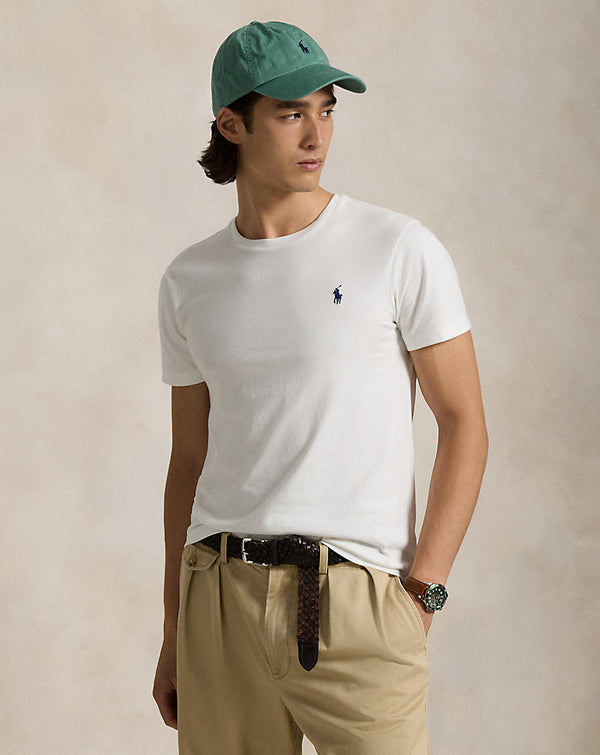 Custom Slim Fit Jersey Crewneck White T-Shirt