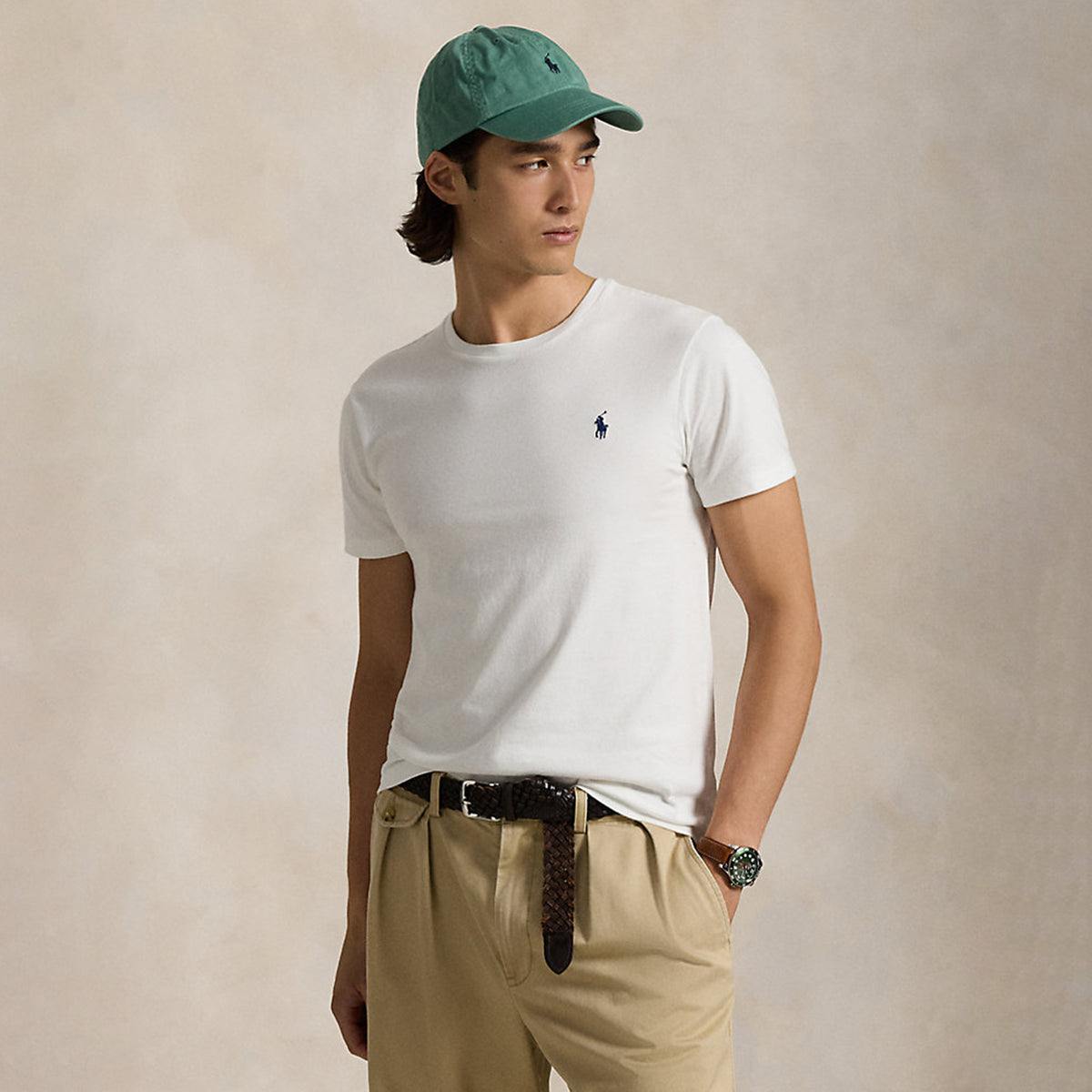 Custom Slim Fit Jersey Crewneck White T-Shirt