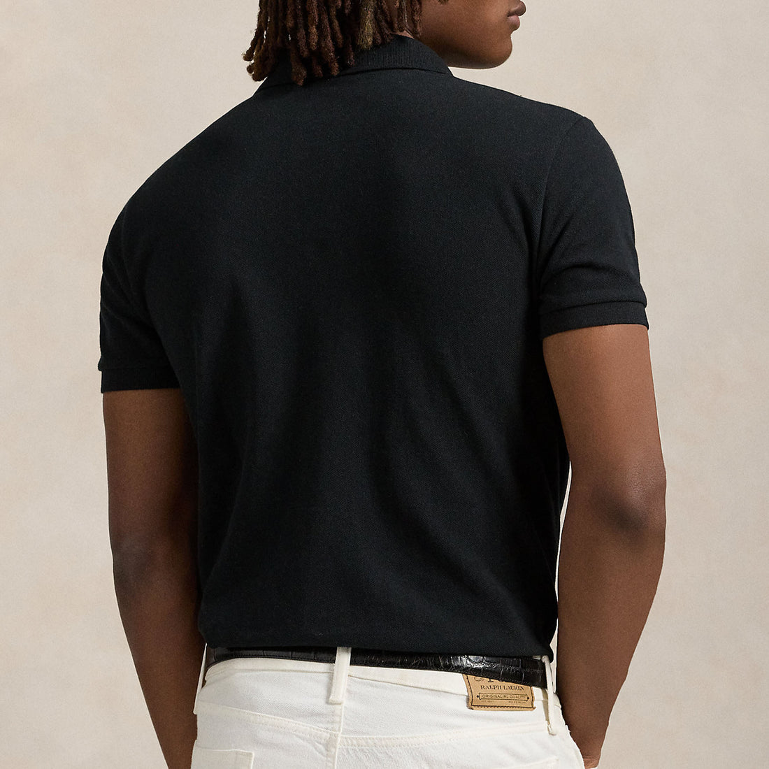 The Iconic Mesh Polo Shirt Black With Red Logo