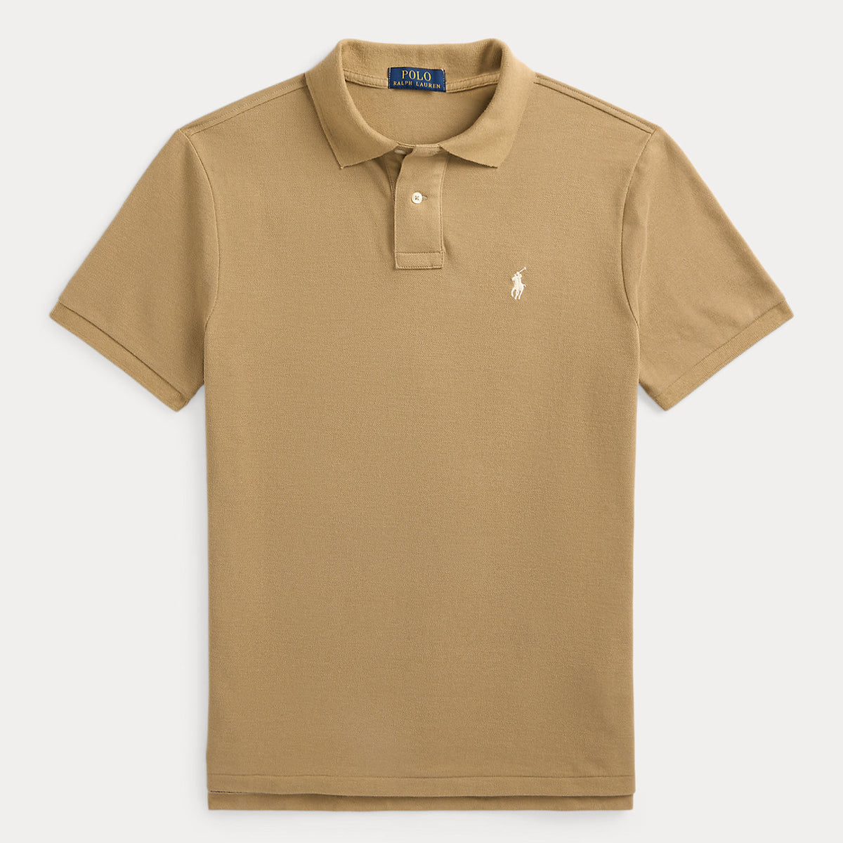 The Iconic Mesh Beige Polo Shirt