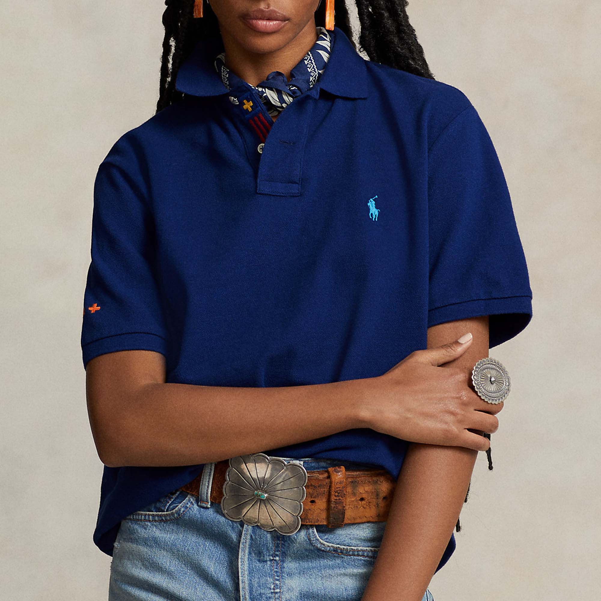 PRL x Naiomi Glasses Mesh Polo Shirt Save to Wishlist Polo Ralph Lauren