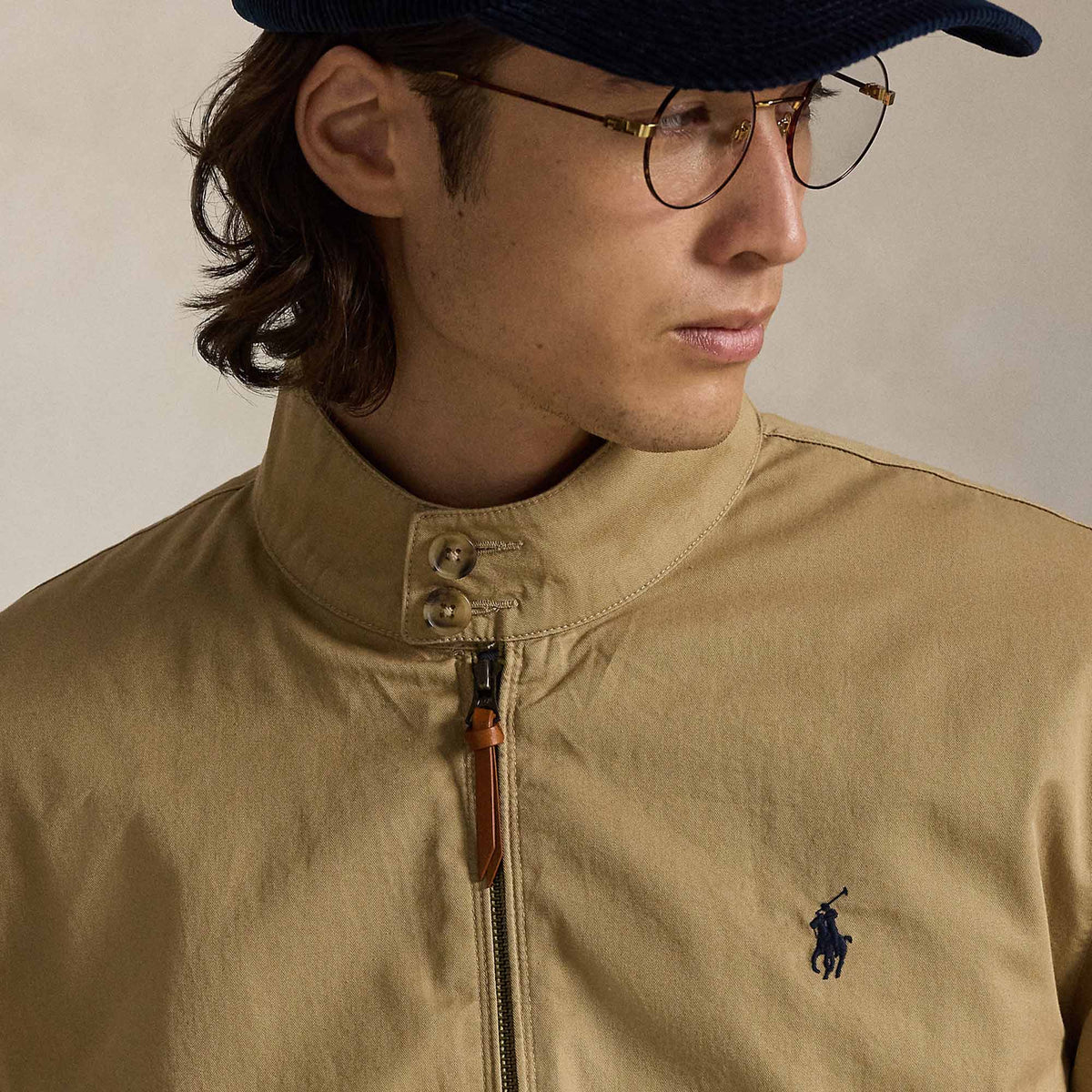 Ralph Lauren Men's City Baracuda Full Button Jacket Beige