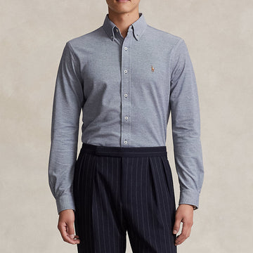 Ralph Lauren Knit Oxford Multi Logo Shirt ( Grey )