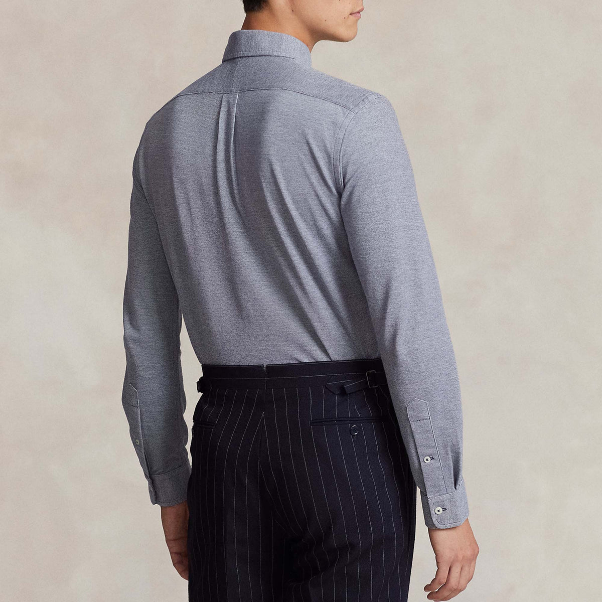 Ralph Lauren Knit Oxford Multi Logo Shirt ( Grey )