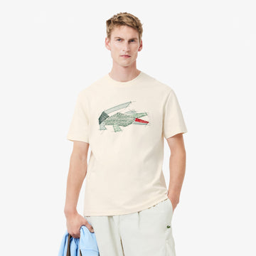Lacoste Classic Fit Cotton Jersey T-shirt Beige