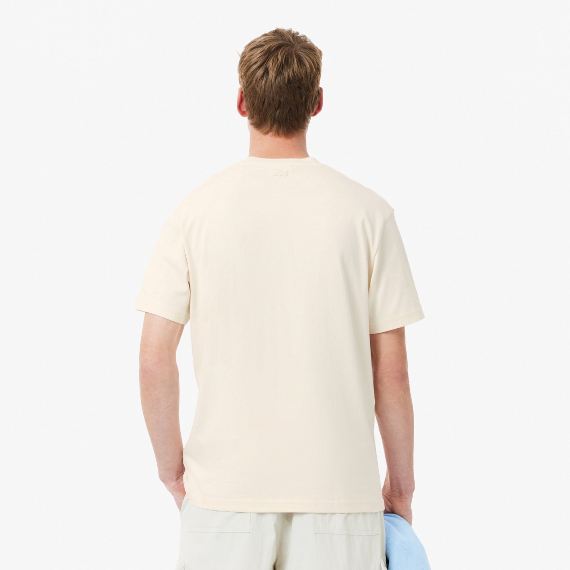 Lacoste Classic Fit Cotton Jersey T-shirt Beige